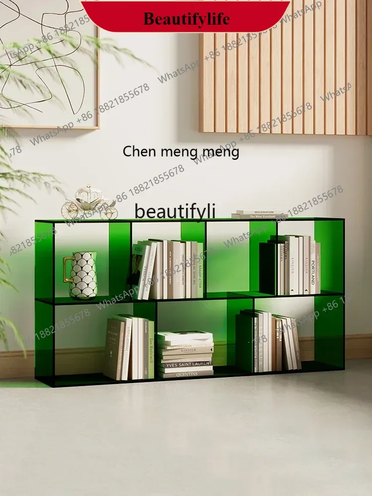 G153 S Customized Light Luxury Acrylic Multi-Layer Storage Simple Bookshelf Wall Living Room Display Creative Floor Storage Rack