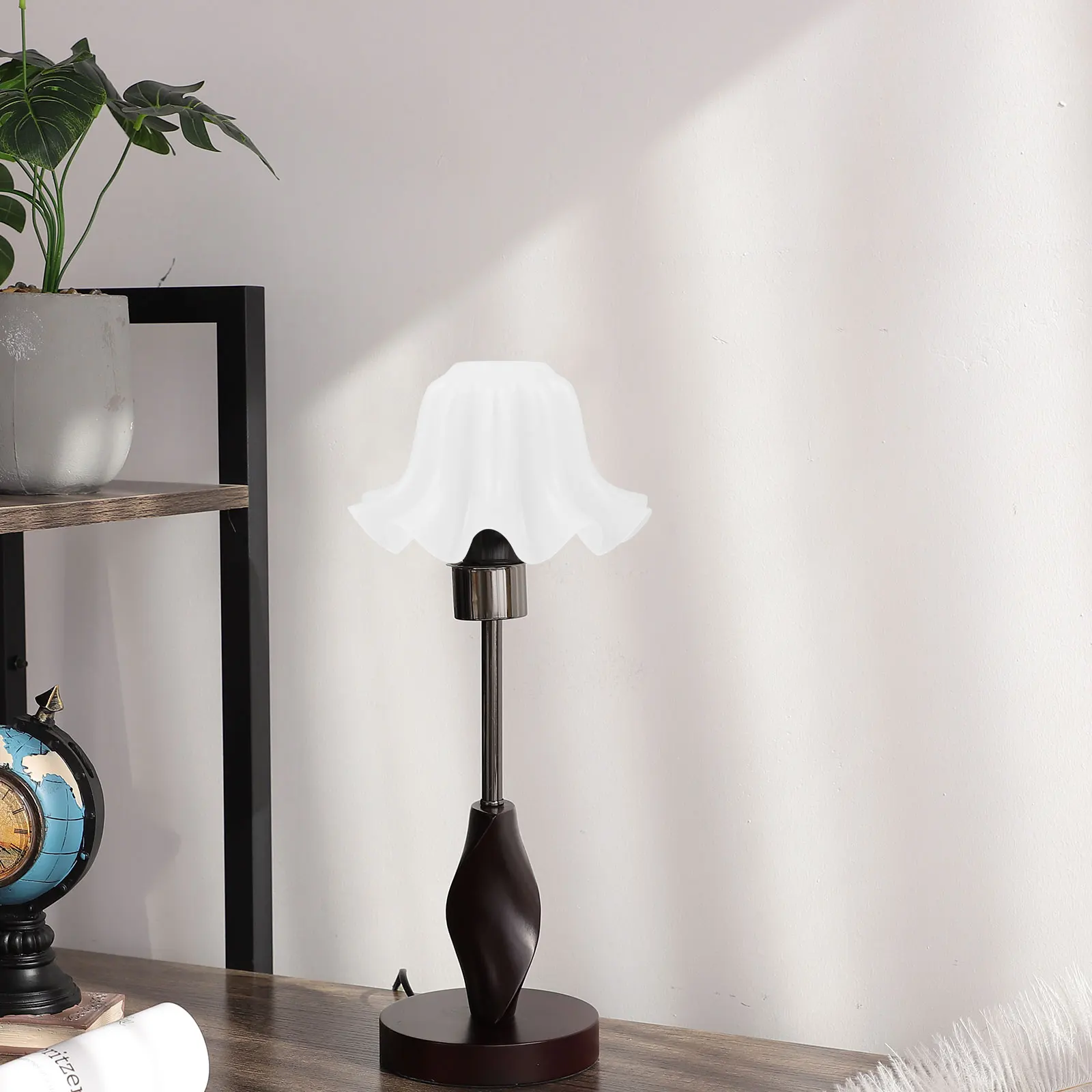 

Acrylic Lampshade Beige Flower Desk Pendant Light Shade Replacement Cover E27 DIY Wall Bedroom Kitchen Restaurant Hotel Cafe