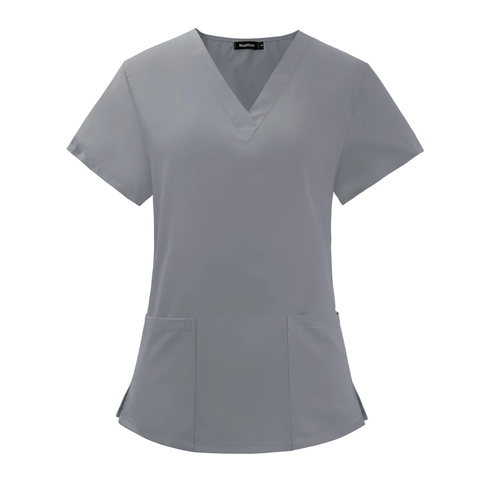 Robes chirurgicales pour Salon de beauté, chemise fine et légère, accessoires d'infirmière de clinique dentaire, Uniformes de gommage respirants, Top clinique Mujer