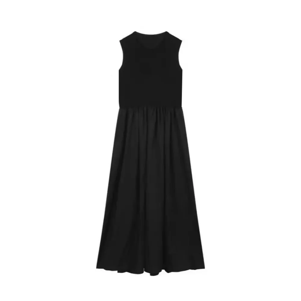 

Casual Sleeveless Girl Princess Dress Sweet Loose Teens Party Dress Elegant Children Black Dress Party