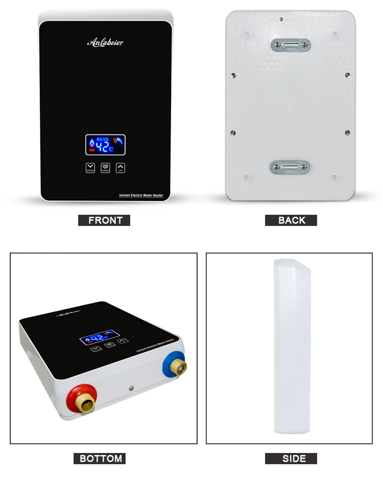 Alibaba Best Sellers 10M Remote Control WIFI Control Instant Electric Shower Water Heater LED OEM Touch Button Wall Mounted IPX4