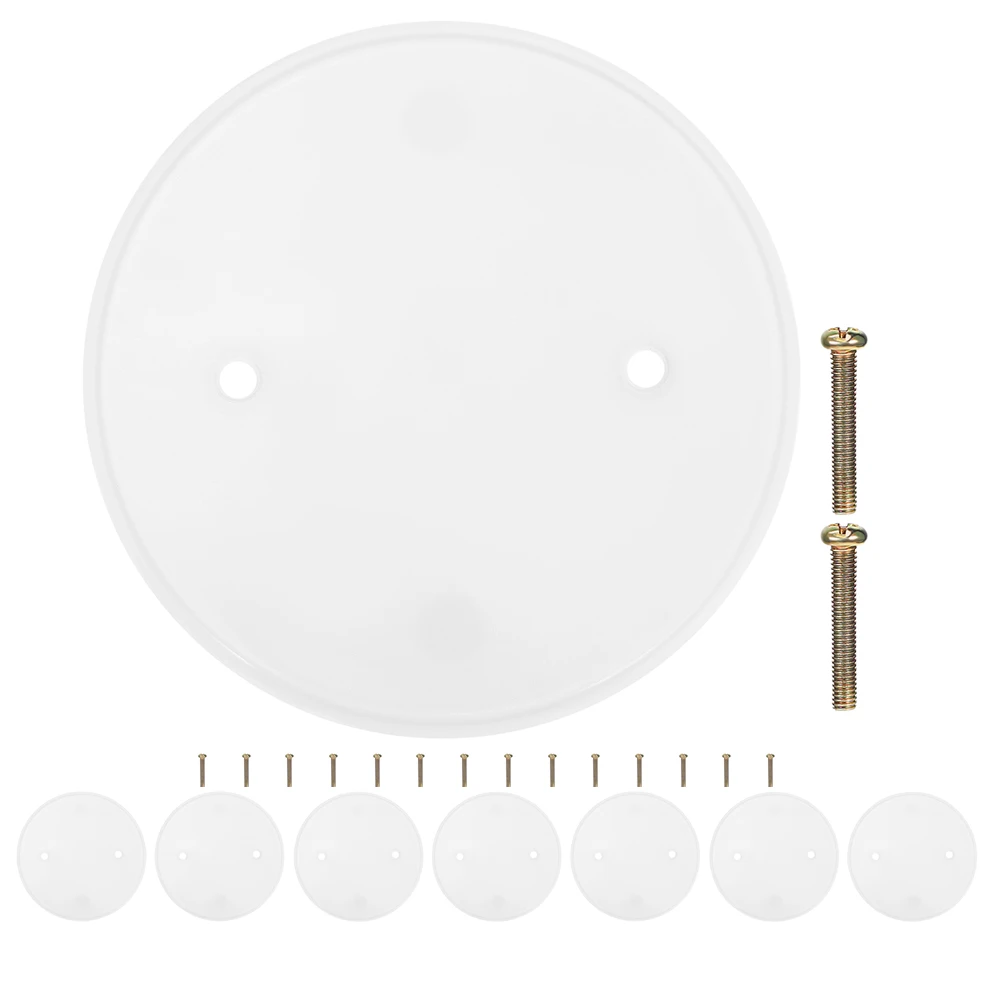 

8 Pcs White Cover with Panel Ceiling Electrical Covers Recessed Light Plate Pp Outlet Blank