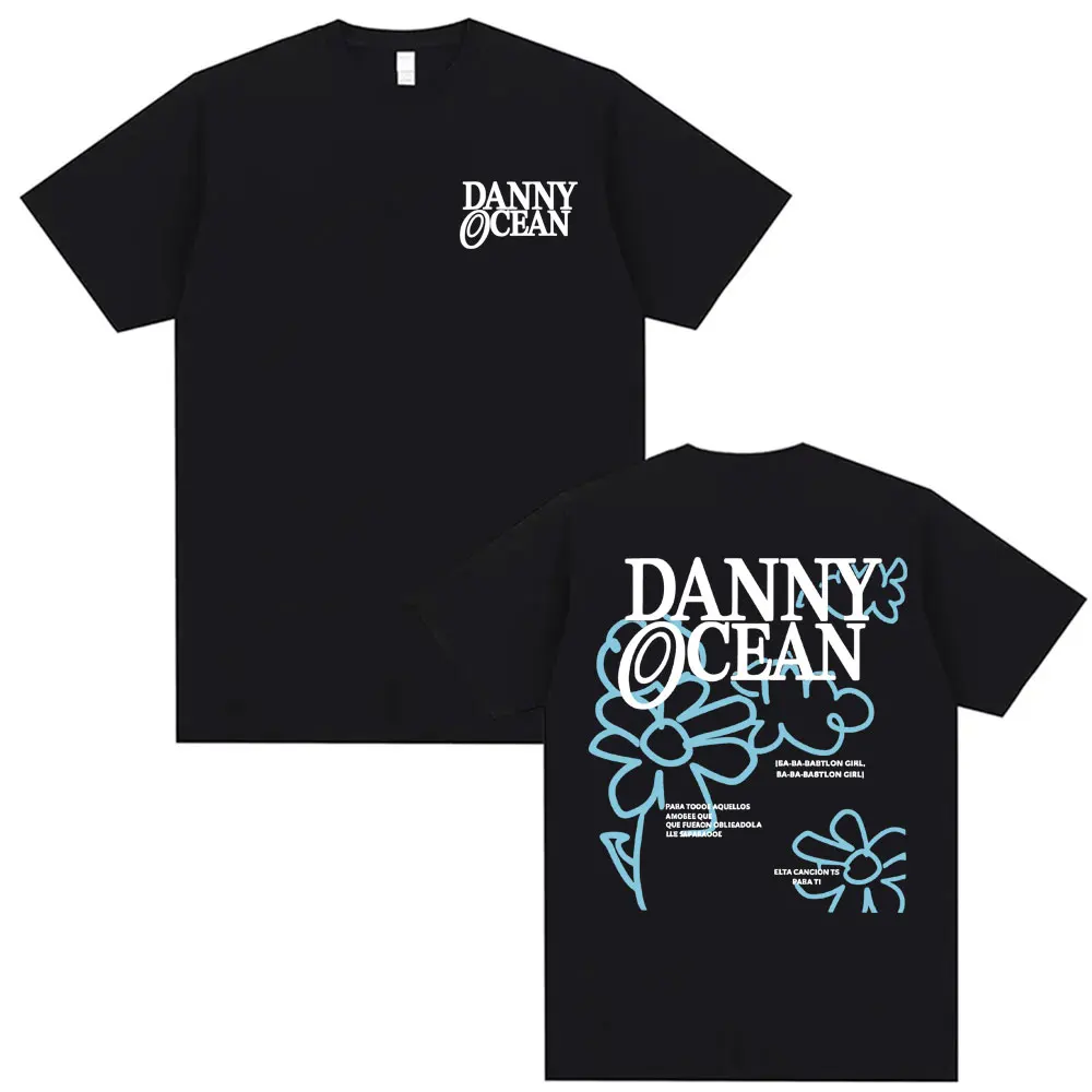 Camiseta Estampada Danny Ocean Babyloh para Meninas 2026 Verão Moda Luxuosa Unissex Algodão Oversized Estilo Street Y2K
