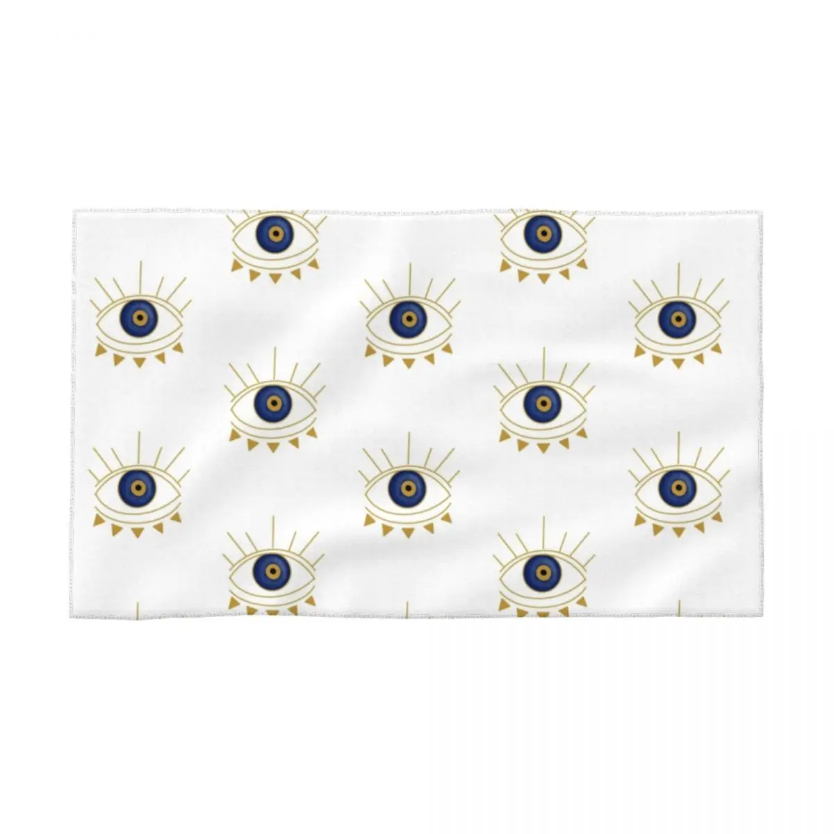 

Custom Gold Blue Evil Eye Hamsa Beach Pool Bath Towel 100% Coton Face Towels