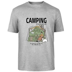 Summer Outdoor Camping High Quality 100% Cotton Breathable T-Shirt Street Men's Casual Tops Men's Fashion Street Clothing