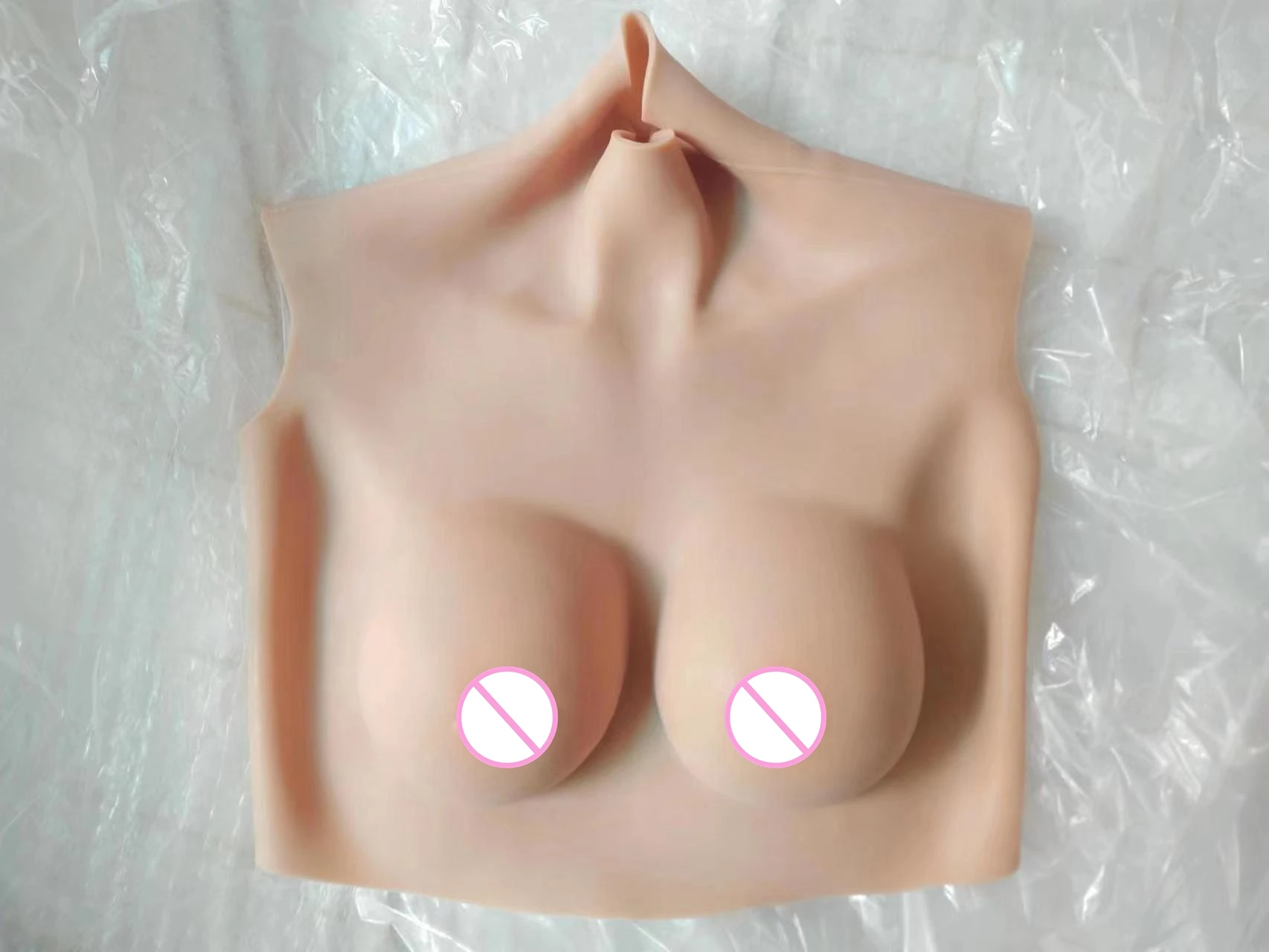 

Upgrade ABCD High Collar Neck Fake Artificial Boob Realistic Silicone Breast Forms Crossdresser Shemale Transgender Drag Queen