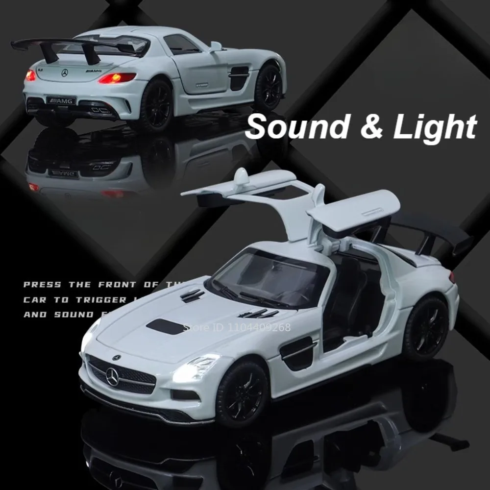 Schaal 1:32 SLS S400L Speelgoed Sportwagen Model Diecast Legering Simulatie Modellen Geluid Licht Trek Voertuigen Collectie Kids Geschenken