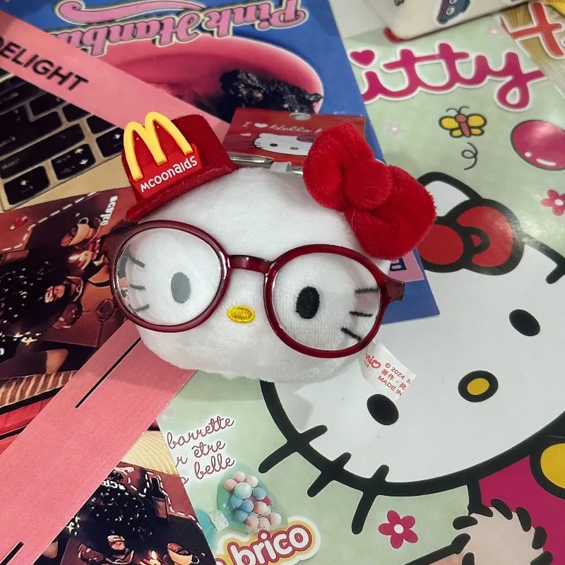 Pluszowa zawieszka do plecaka z motywem Hello Kitty, japoński styl kawaii, Sanrio, kreatywny breloczek, prezent urodzinowy dla dzieci, 2025