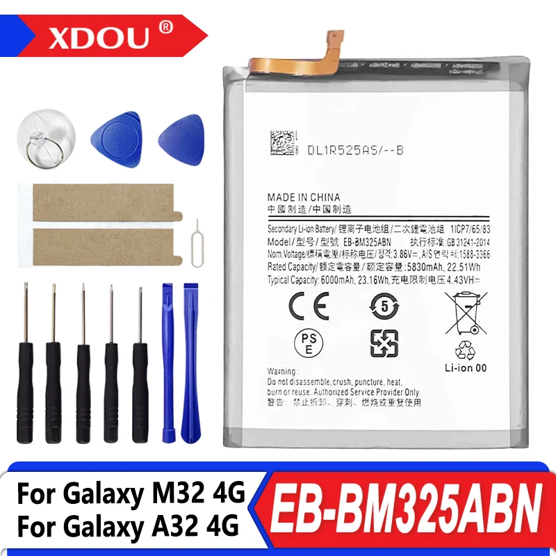 

Совершенно новый аккумулятор EB-BM325ABN 6000 мАч для Samsung Galaxy M32 4G/M325 A32 4G SM-M325F/DS SM-M325FV/DS M325F M325