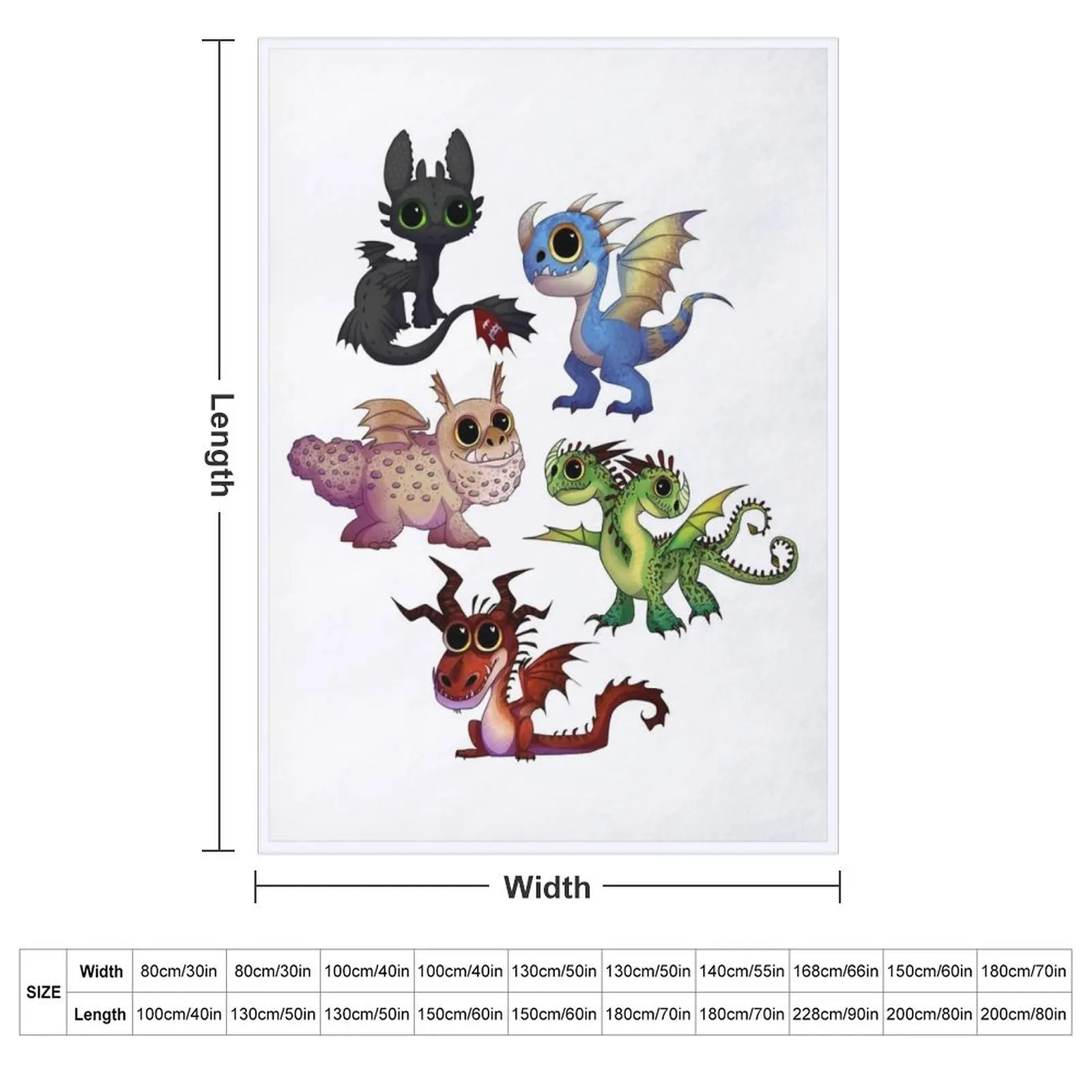 HTTYD Absurdly Cute Dragons Throw Blanket funny gift Warm Soft Blankets