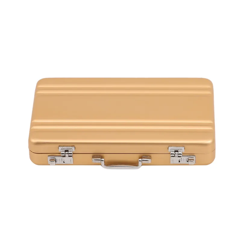 New Aluminum Storage Box Business ID Credit Card Holder Mini Suitcase Bank Card Box Holder Jewelry Case Organizer Rectangle