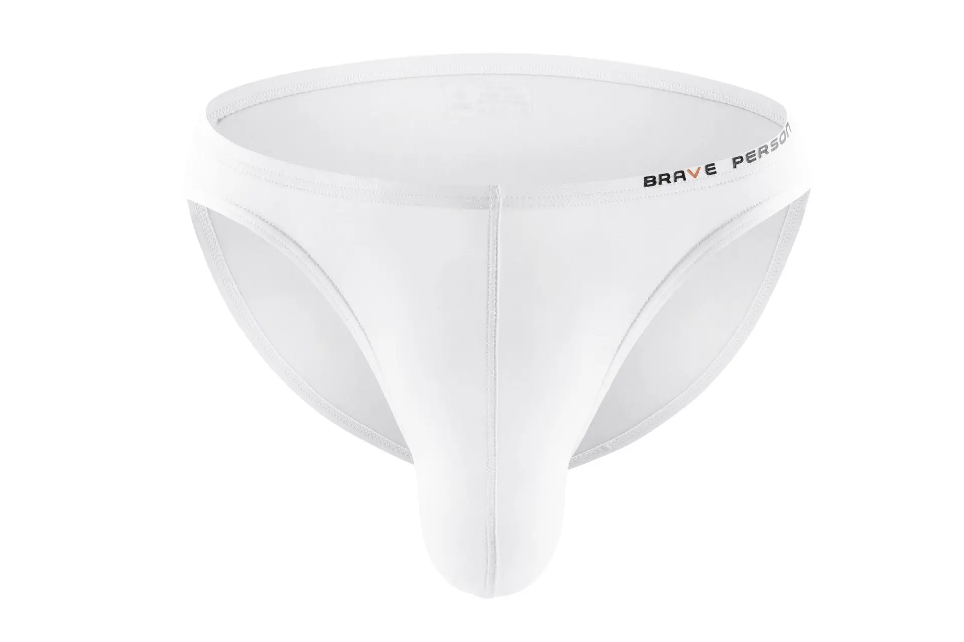 Brave Person Ice Silk Men Underpants Low Rise Bikini Briefs With 3D Contour Pouch Bulge Support For Daily Gym Loungewear