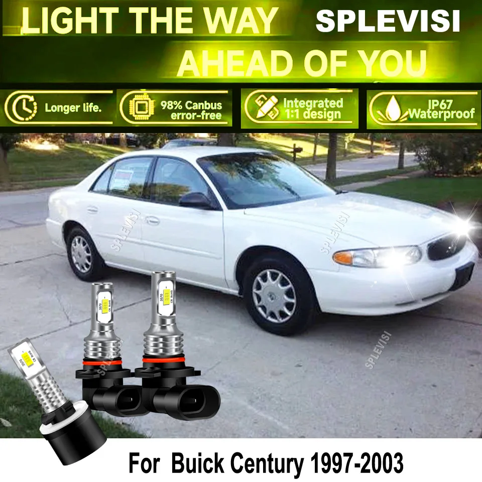 

LED Headlight Hi Low Beam Foglight IP67 Waterproof Plug Play Conversion Kit For Buick Century 1997 1998 1999 2000 2001 2002 2003