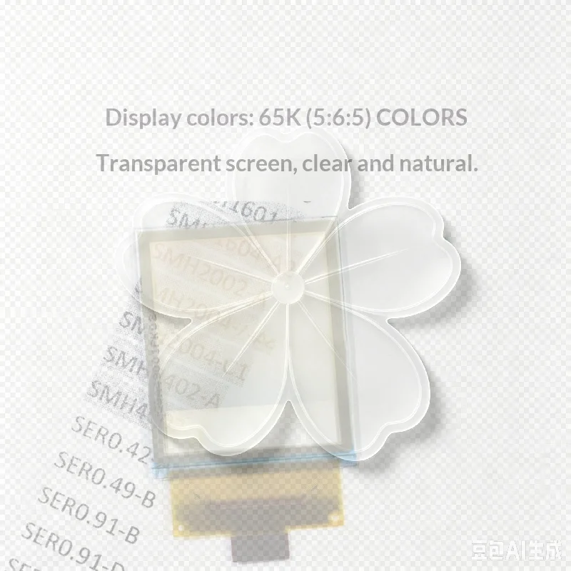 OLED Display Transparent One Point Five Inch PMOLED 128x64 65K Colors SPI For DIY Wearable Projects