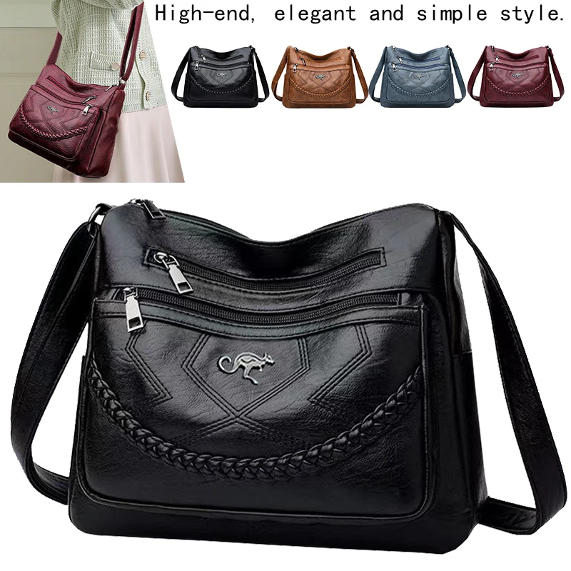 Neutral Style Shoulder Bag for Men and Women. Mother Bag with Braided Decoration. Suitable for Traveling and Outings.