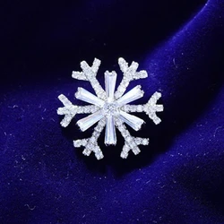 New Arrival Crystal Snowflake Brooches For Women Men Winter Flower Brooch Pins Festivel Gifts Jewelry Wedding Party Decorations