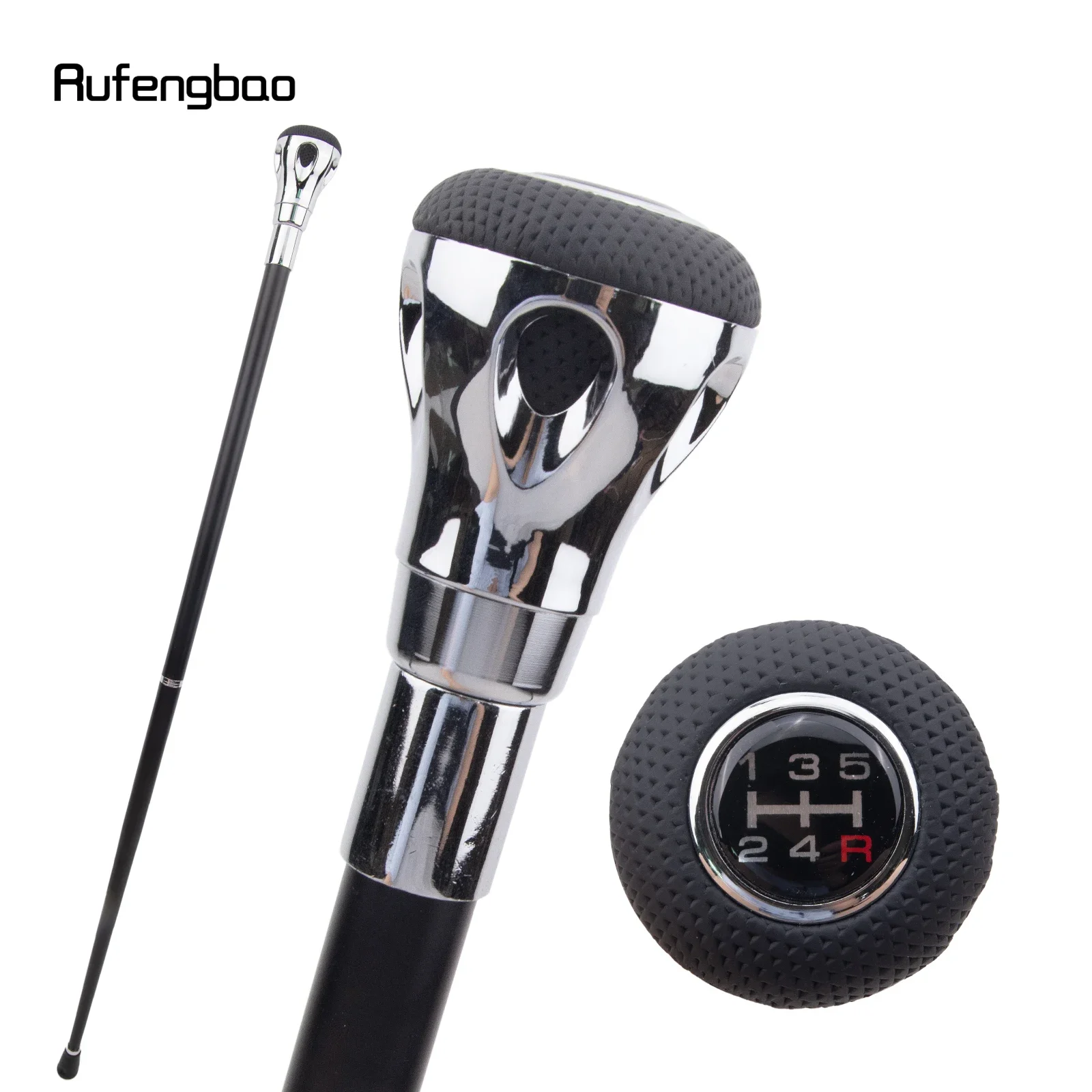 紳士のための銀の杖,装飾的な杖,エレガントなコスプレ,黒,銀,ファッション,王冠,92cm