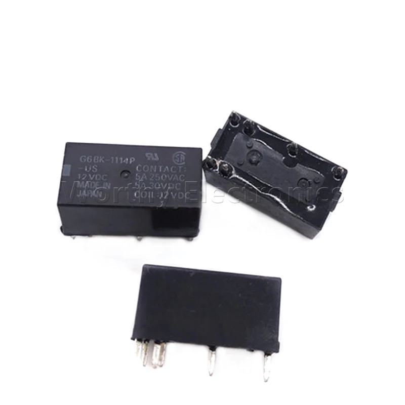 

Free Shipping Wholesale 10pcs/lot Relay G6BK-1114P-US 12VDC 5VDC 6pin 250VAC 5A