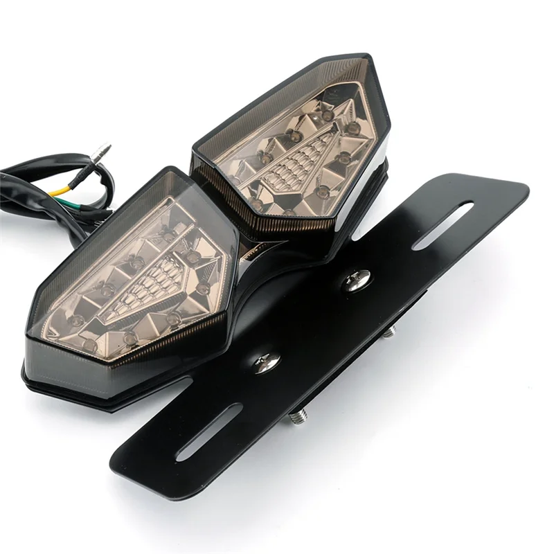 

AU34-New Tail Light For Motorcycle All Terrain Beach Bike 12V LED Big Butterfly Licence Brake Light Lenses