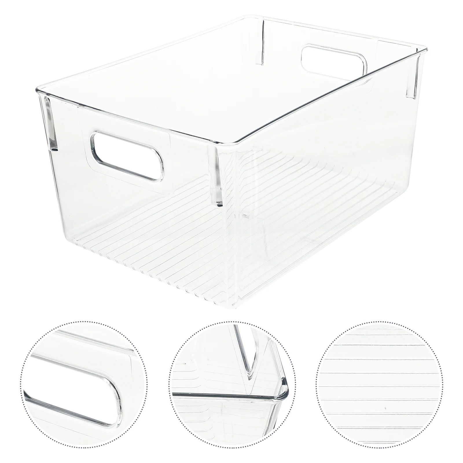 

Plastic Book Storage Box Transparent Organizer Container Household Multipurpose Holder For Books Lightweight Easy Carry