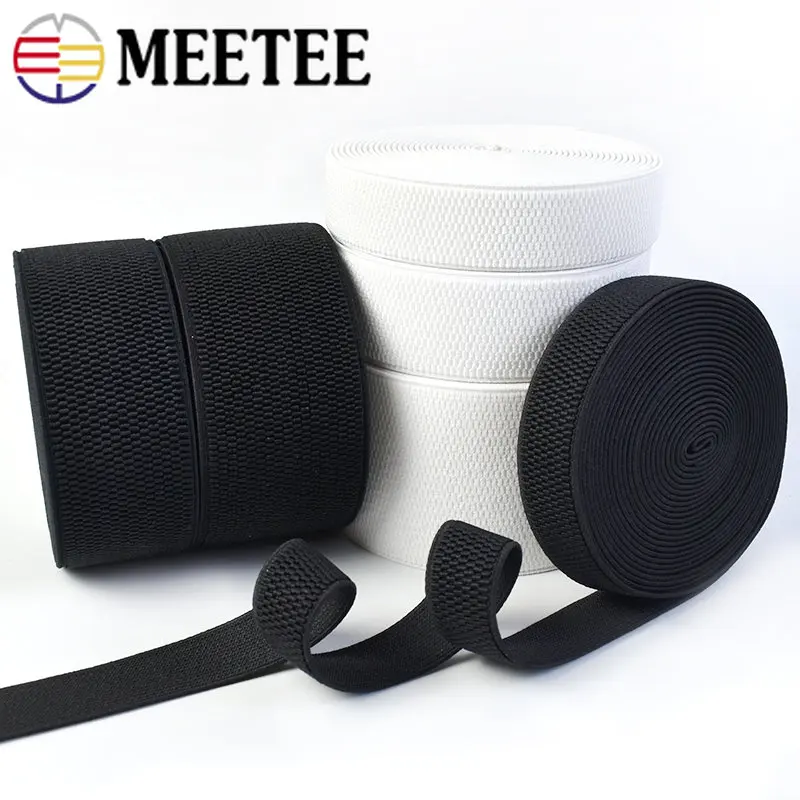 5/10Meters Polyester Elastic Bands 2.5-10cm Stretch Strap Webbing Belt Waistband Garment Crafts DIY Sewing Material Accessories