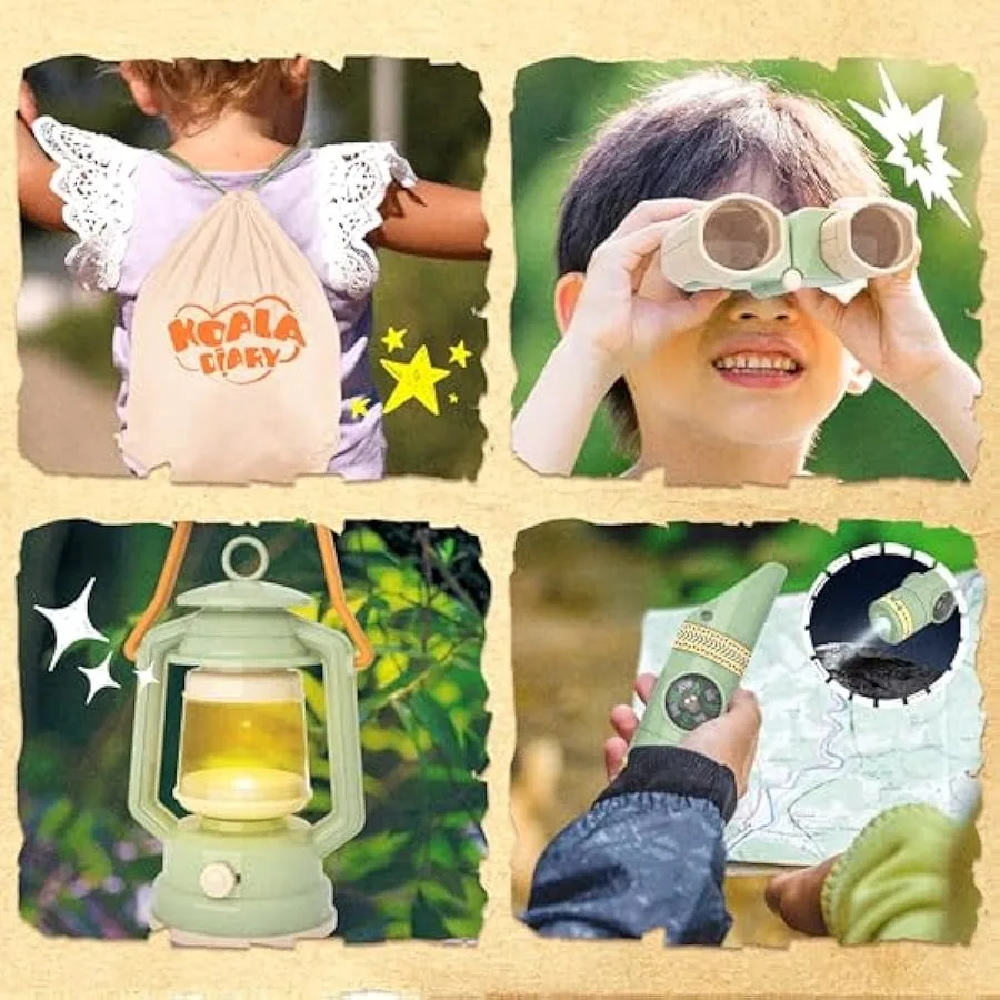 Camping-Set SMILESSKIDDO 41-teiliges Camping-Set für 3–5 Personen mit Pop-Up-Zelt – Spielen im Innen- und Außenbereich, Camping-Spielzeug für Kleinkinder