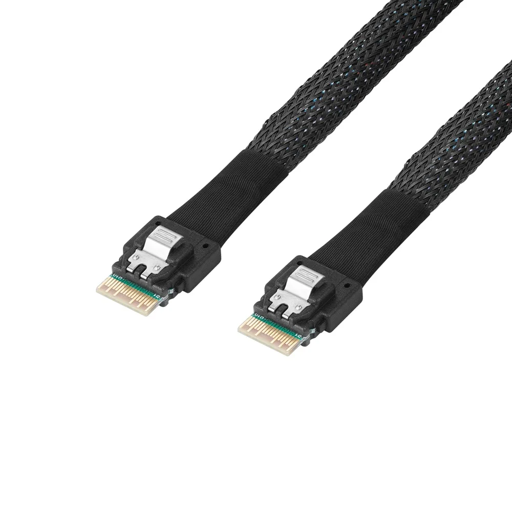 1M Internal Slim SAS SFF 8654 4i Male TO Slim SAS 8654 Male Extension cord Cable For Hard Disk Server Storage Array Computer