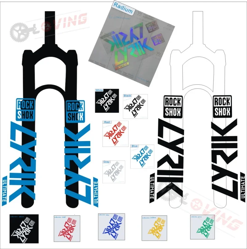 

Lyrik Bicycle Decorative Stickers - Handlebar Decorations for Bicycles - High-Quality Waterproof Decorative Stickers