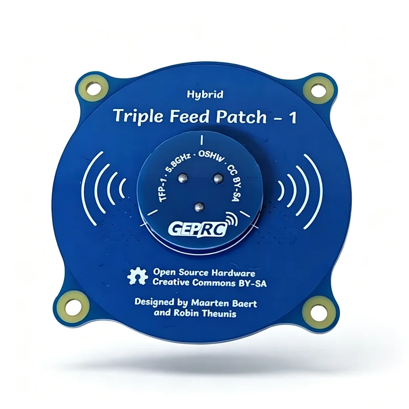 GEPRC Triple Feed Patch‑1 High‑Gain 5.8G Patch Antenna, Dual Polarization Compatible, SMA / RP‑SMA Connector Selectable
