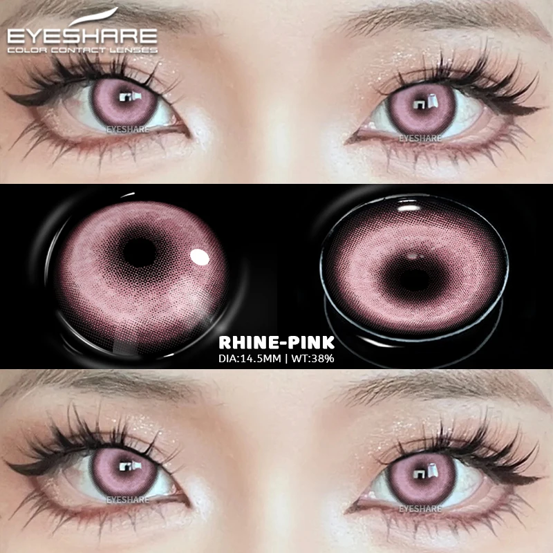 EYESHARE Cosplay Weiß Farbige Kontaktlinsen 2 stücke Crazy Red Kontaktlinsen Anime Schwarz Augenlinsen Halloween Schönheit Make-Up Objektiv – Detail 24
