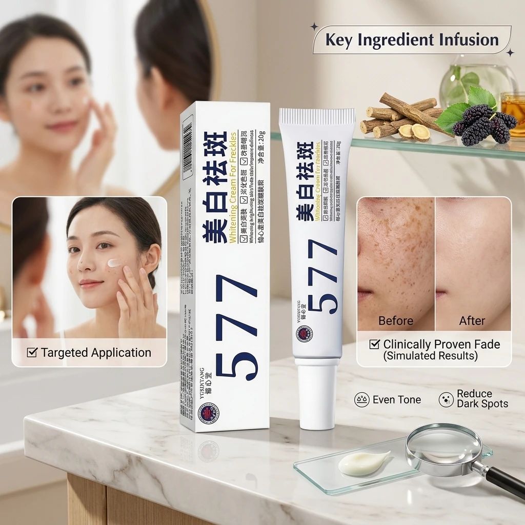 577 Brightening and Spot Removing Cream for Melanin Removal, Gentle Moisturizing and Fading Freckles and Spot Removing Cream