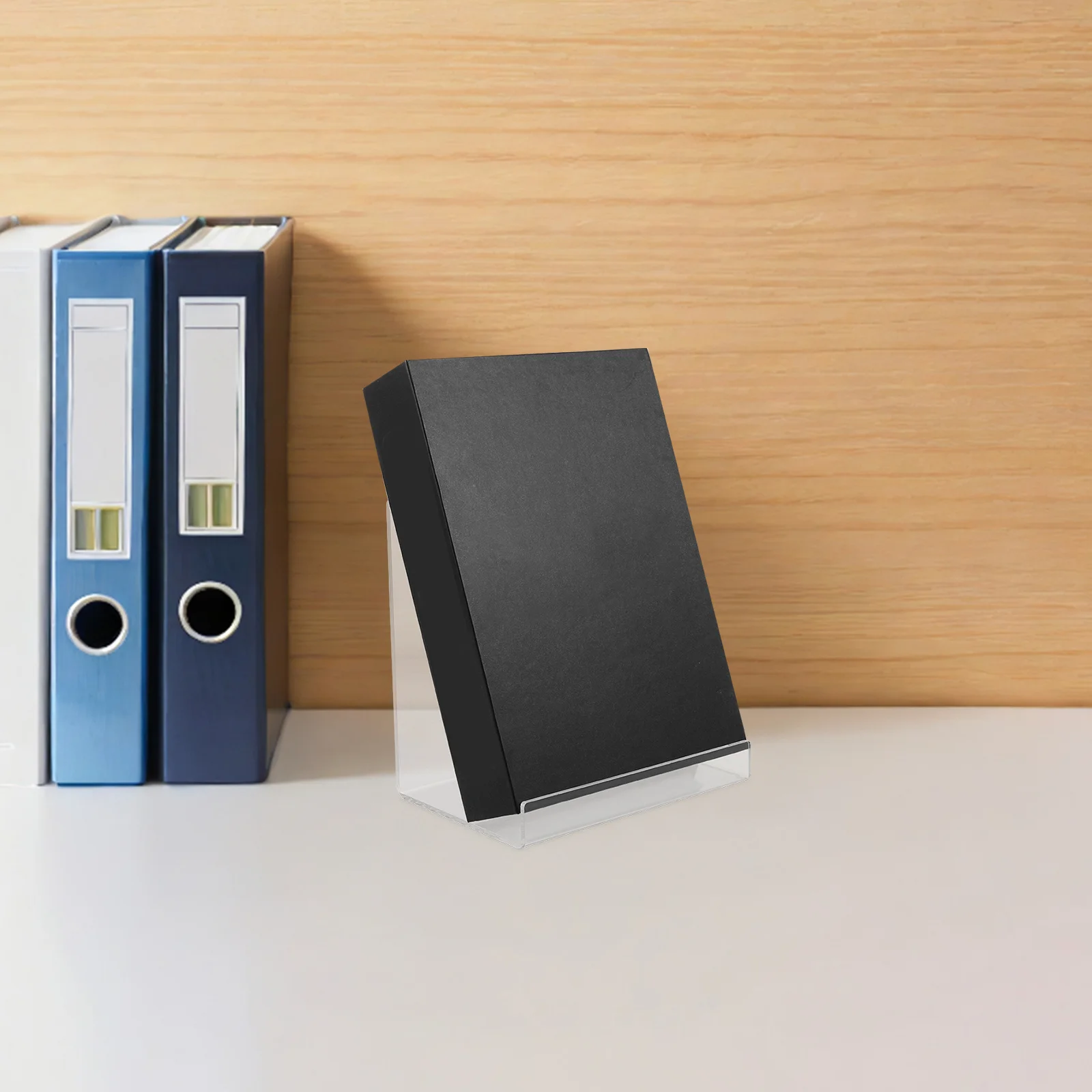 Acrylic Puzzle Lid Support Stand L Shaped Clear Puzzle Box Holder Organizer Rack Ergonomic Instruction Reading Book Display