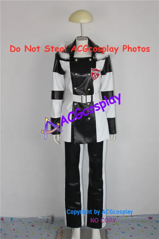 Katekyo Hitman Reborn! Squalo Cosplay Costume acgcosplay Faux Leather Made