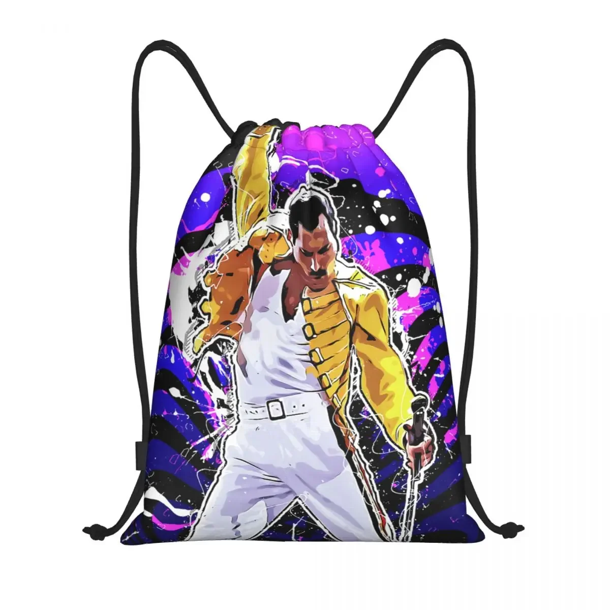 

Сумка Freddie Mercury Rock Music Queen на шнурке для мужчин и женщин, легкий спортивный рюкзак для хранения в тренажерном зале