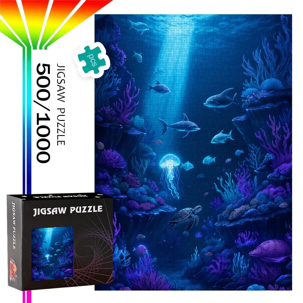 500pcs/1000pcs High-Quality Jigsaw Puzzle | Portable Cardboard Puzzle for Birthday, Halloween, Christmas, Thanksgiving, Easter