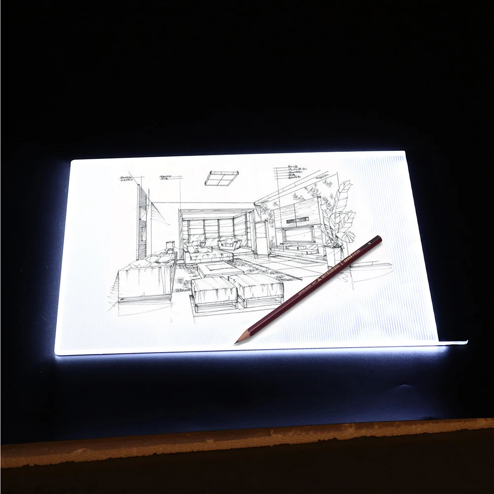 

A4 Led Light Box Thin Glass Drawing Board Tracing Pad Stencil Art Board Us Plug Sketching Animation Calligraphy Eyesight