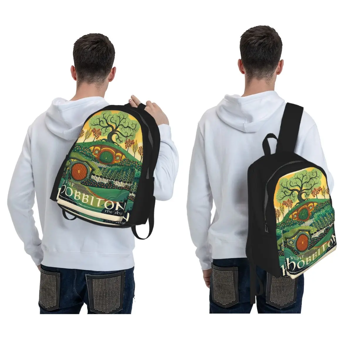 Visit The Shine Poster-1 Backpack Student BookBag Children School Bag Laptop Shoulder Bags for Men Women