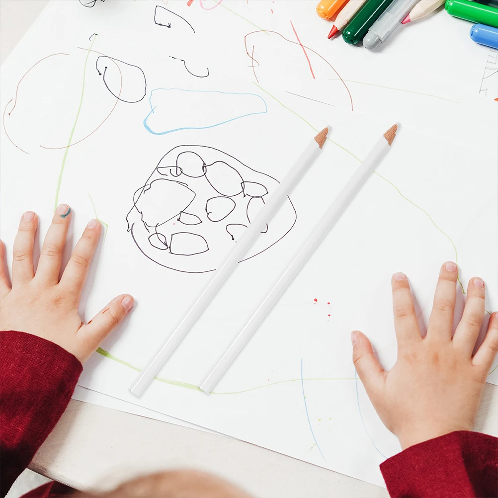 

6Pcs White Fabric Sewing Pencils Marking Pencil Special Pen for Ceramic Glass Tailors Chalk Woodworking Drawing Marker