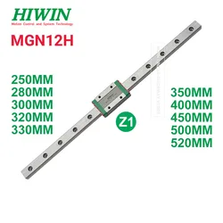 Hiwin MGN12H Z1 Hiwin MGN12 Linear Rail 200 250 280 300 320 330 350 360 370 380 400MM +Hiwin MGN12H Z1 Preloaded Block