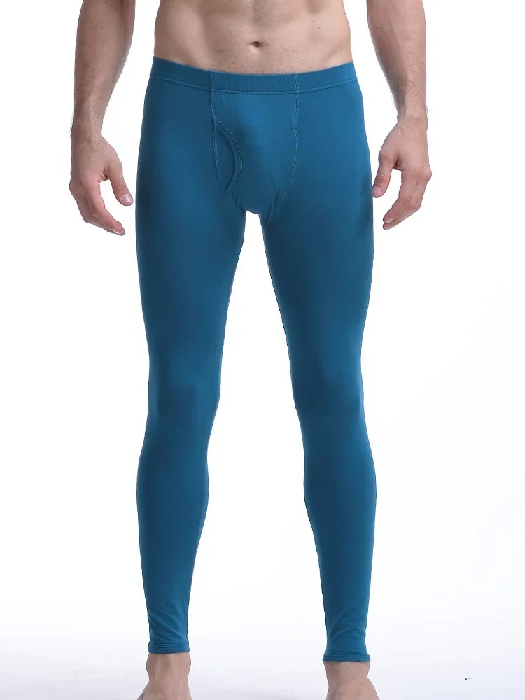 Men'ssingle-piecelongjohnsyouthautumnandwinterslim-fittingleggingscottonthreadpantsthermal pants, thin leggings, trousers image 5