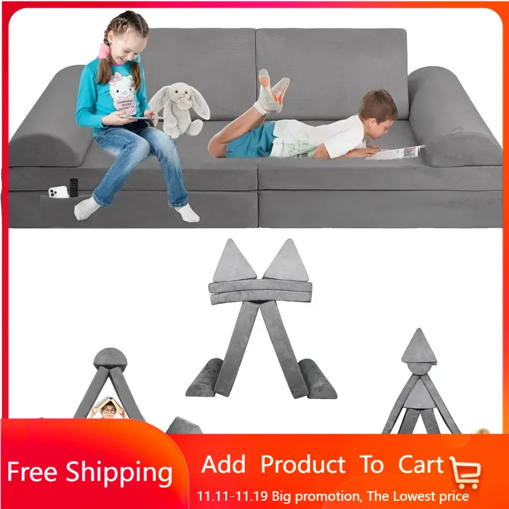 Modular Kids Couch Sofa,Couch for Toddler and Baby Playroom/Bedroom,Perfect Toddler & Baby Couch for Play & Lounging