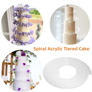 फोल्डेबल केक सर्पिल मल्टी-लेयर केक स्टैंड ऐक्रेलिक DIY वेडिंग पुष्पांजलि केक पार्टी सभा पेस्ट्री सजावट सहायक उपकरण 10 best sales ऐक्रेलिक केक स्टैंड - №8