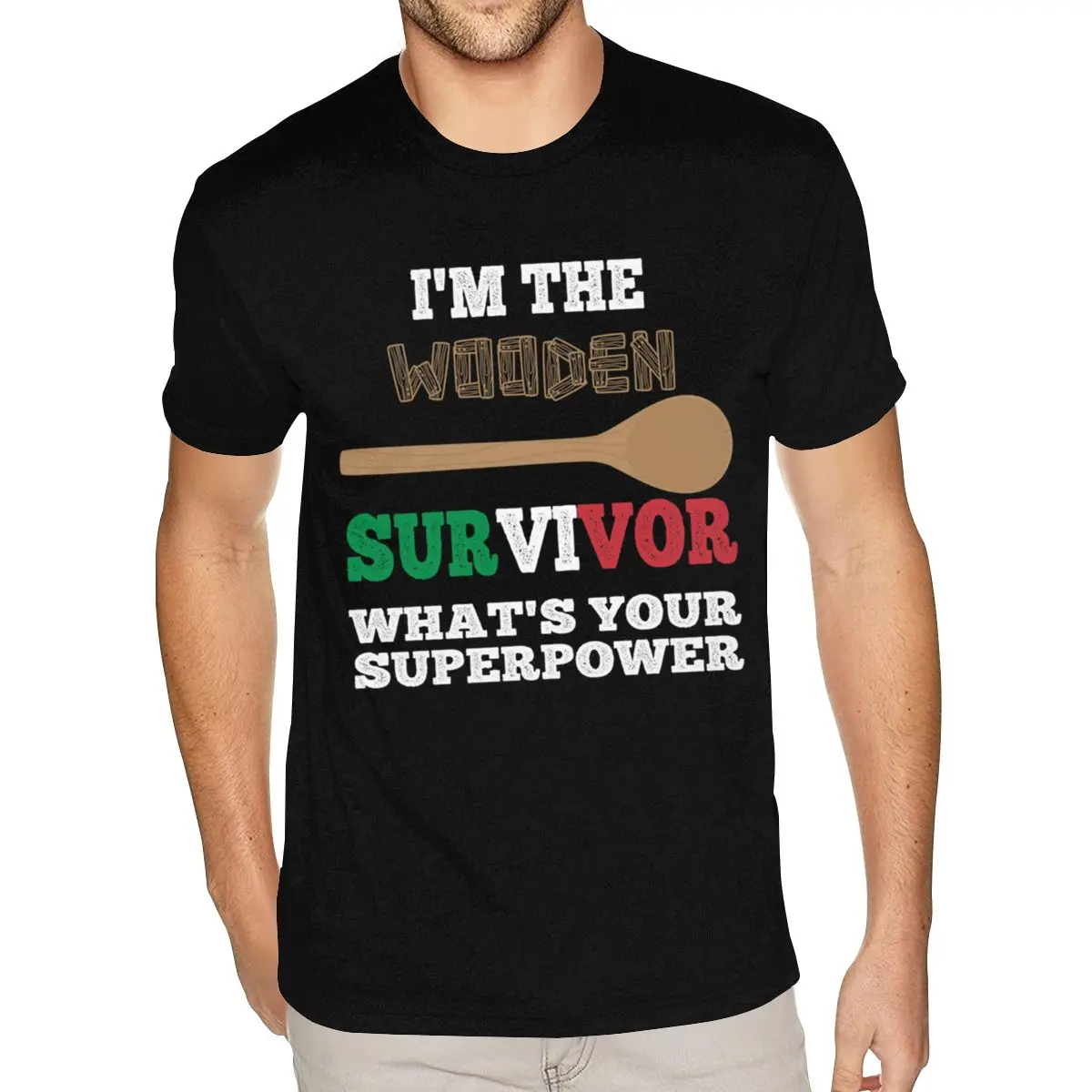 Short Sleeves O-Neck Pre-Cotton Wooden Spoon Survivor-1 Tee Shirts Designer Men S Tee-Shirts