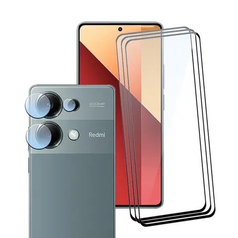 Protecteur d'écran et film d'objectif souple pour appareil photo, verre guatémaltèque, Xiaomi POCO M6 Pro, Note 13 Pro, 4G