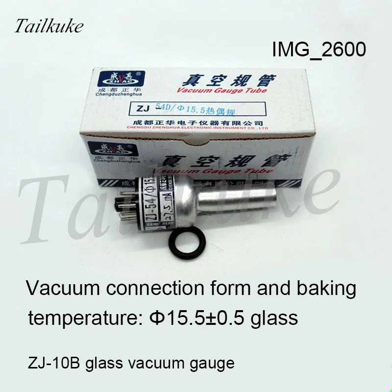 ZJ-54D Vacuum Gauge ZJ-53B Glass CF35 Metal Direct Insertion Vacuum Equipment Accessories Instrument