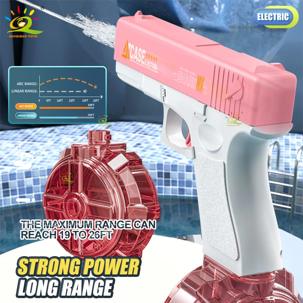 Pistola de água elétrica ligada brinquedo verão ao ar livre à beira-mar praia apaixonado tiro batalha brinquedo adulto crianças brinquedo
