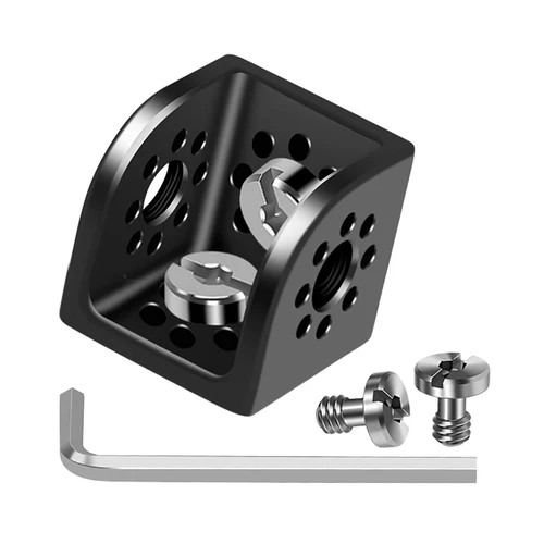 Imagen 2 del producto Adaptador de cubo 3/8, montaje de expansión cuadrado triangular, orificio de tornillo lateral ARRI de aluminio para cámara DSLR Sony, soporte de Monitor de placa de jaula