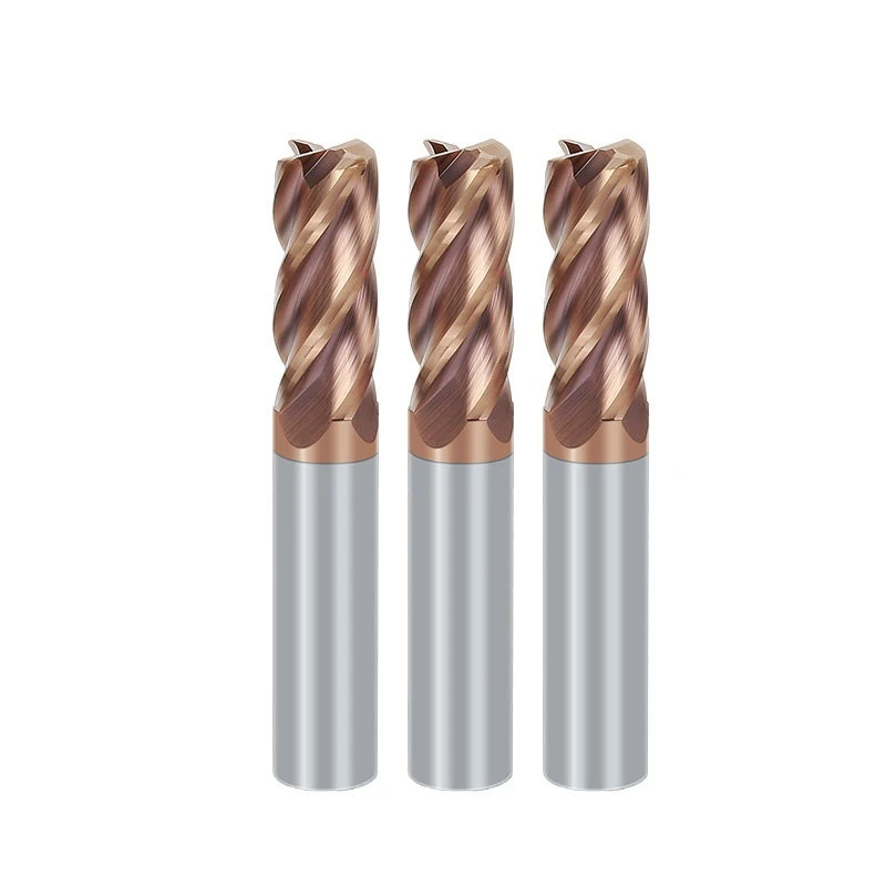 

CNC 62 HRC Tungsten Carbide Bull Nose Milling Cutter 4Flutes Coated Corner Radius End Mill for Metal Router Tool R0.1 R0.5 R1
