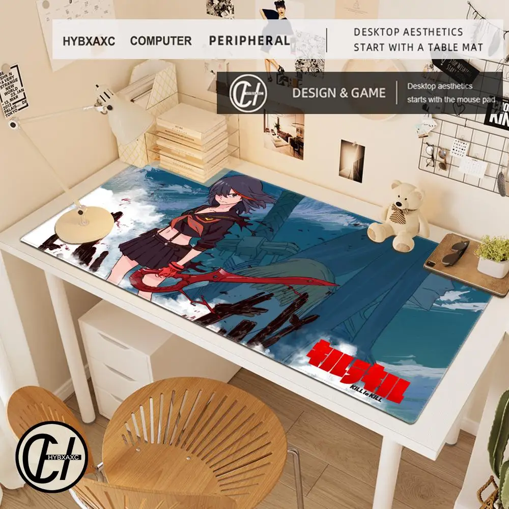 Alas Mouse Meja Anime Kill La Kill Alas Meja HD Matoi Ryuuko Lucu Alas Keyboard Gaming Diperpanjang Alas Mouse Gamer XXL 90X40 Alas Meja