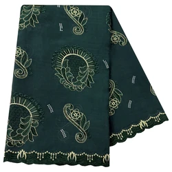 African Women Hijab Muslim Scarf High Quality 100% Cotton Fabric Rayon Cotton Thread Eembroidered Scarf Dubai Excellent Style